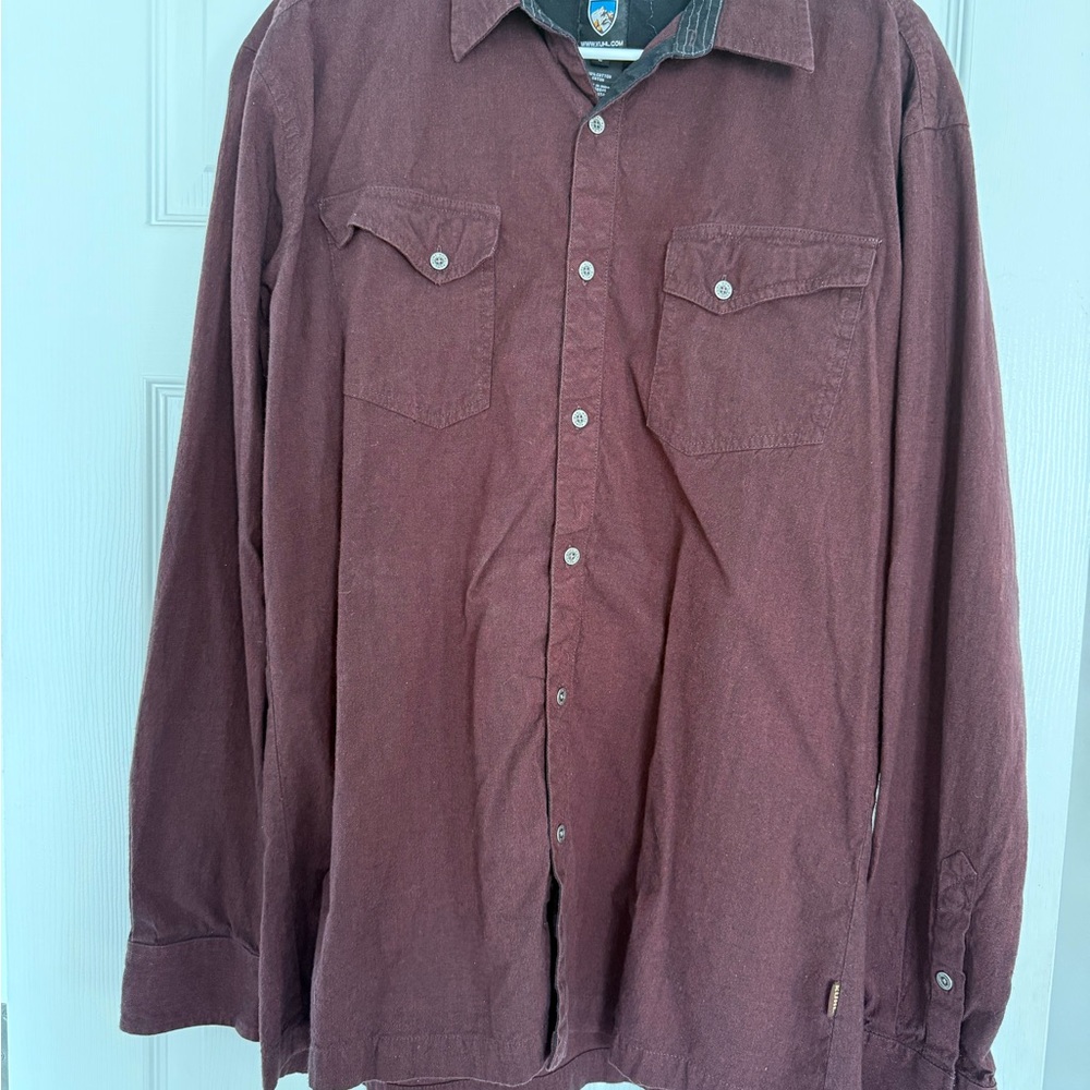 Kuhl Men's Dress Shirt in Deep Burgundy